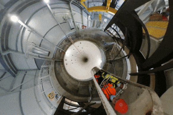 Upgrades on the LHC were completed, while the machine was offline due to its radiation. The collider simulates conditions similar to the Big Bang that created the universe and uses powerful detectors to analyse the debris. 