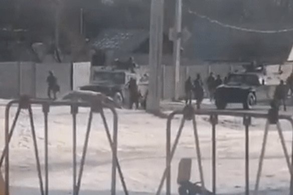 Scenes from Kharkiv on Sunday.