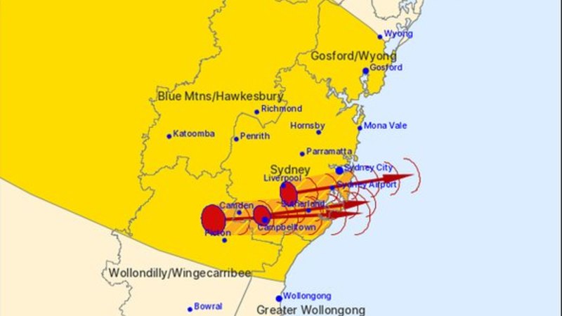 Sydney braces for hail and thunder after severe weather warning