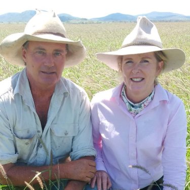 Queensland cattle farmers Robert and Melinee Leather.