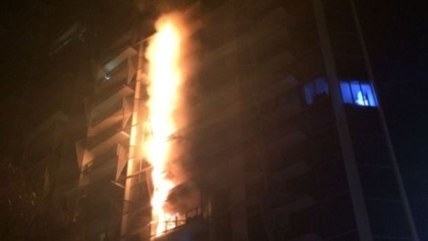 Fire raced up Dockland's Lacrosse tower in 2014 in just 15 minutes, as flammable aluminium cladding caught alight. 