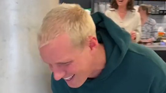 Jaime Lang using the period pain simulator.