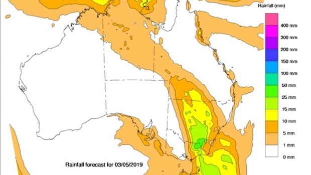 The large band of rainfall is set to cross NSW in the next 3-4 days. 