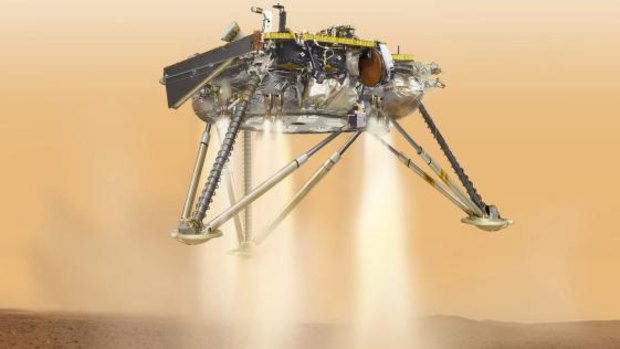 InSight fires its engines for landing.