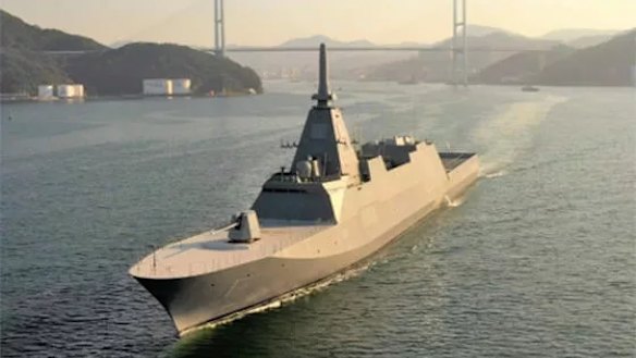 The government is considering a bid by Japanese shipbuilder Mitsubishi Heavy Industries to sell its Mogami 06FFM frigate to Australia. Pictured is the  Mogami 30FFM model.