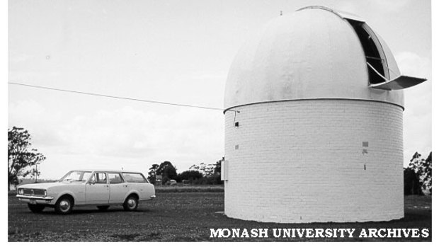 Mountain Burnett Observatory, pictured in a Monash University archival shot.