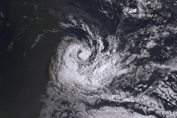 Cyclone Alfred at 11.40am (AEDT) on Friday. 