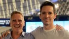 Financial Review journalist Mike Smith with ABC journalist Bill Birtles as they prepared to leave China in September last year.