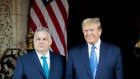 Hungary’s Viktor Orban and ex-US president Donald Trump at Mar-a-Lago.