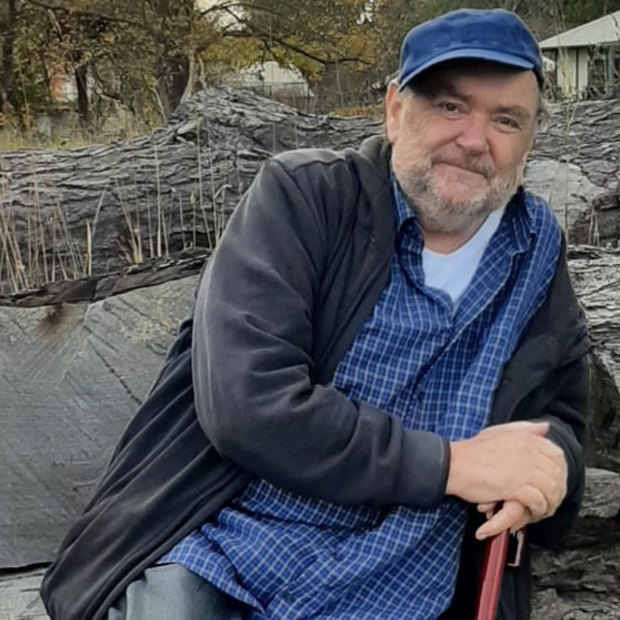 Peter Anthony on a mushroom forage near Shoreham Beach.