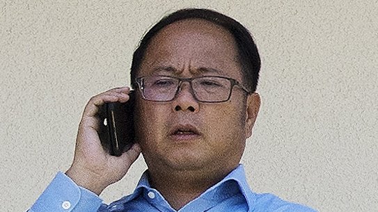 Chinese billionaire Huang Xiangmo at his home in Mosman in 2018.