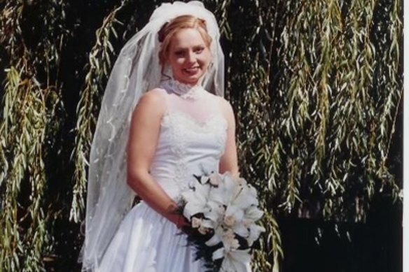 Michelle Skewes on her wedding day to Jon Seccull. They were together for 16 years.