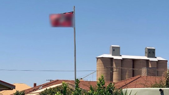 A Nazi flag was flying over a home in the Victorian town of Beulah last year.