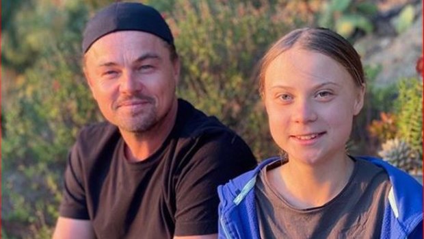 The Hollywood actor said the inaction over climate change is over following his meeting with activist Greta Thunberg.