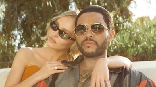 Lily-Rose Depp (left) and Abel Tesfaye (right) in HBO’s The Idol.