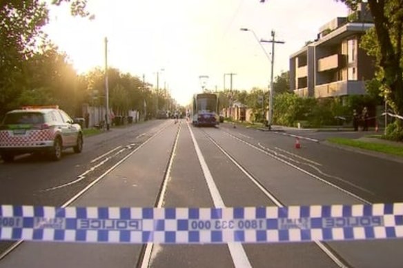 Wattletree Road, Armadale, where Tuesday’s collision occurred.