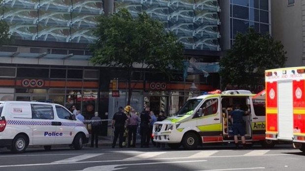 The woman fell from Aurora Tower on Queen Street on Sunday.