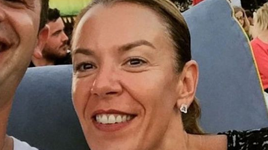 Melissa Caddick with husband Anthony Koletti, who is appealing for her to come home.