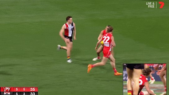 Dan Butler’s tackle on Nick Blakey.