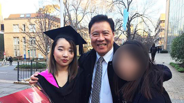 Tiffany Wan on the left with her father Ah Ping Ban, who was found guilty of Annabelle Chen's murder.