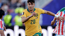 Volpato in action against Paraguay.