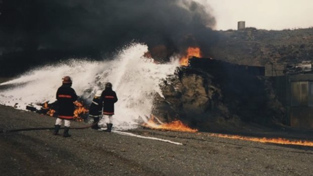 Aviation rescue and firefighting training exercises involving toxic foam at Melbourne's Tullamarine airport in 1998, supplied by the United Firefighters Union.