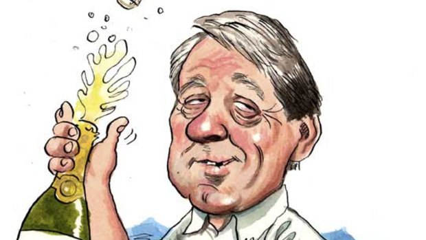 John Shakespeare cartoon of Bill Ireland in his Mariner Financial group days. 