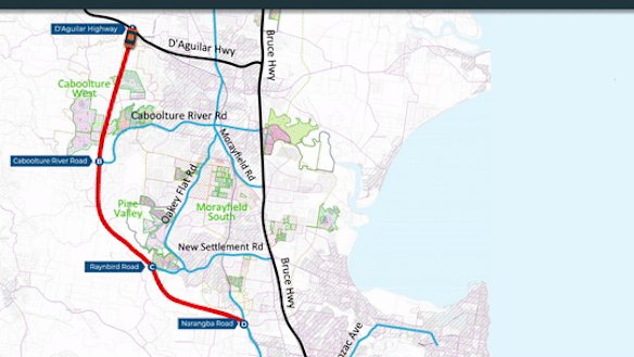The alternative option to take traffic off the Bruce Highway, west of Caboolture.