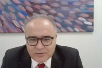 Adem Somyurek during the hearing on Tuesday.