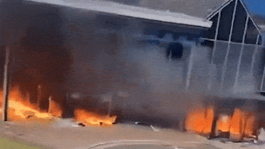 Fire at Larne Leisure Centre.