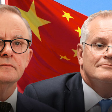 Opposition leader Anthony Albanese and Prime Minister Scott Morrison are in a pitched battle over national security.