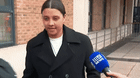 Sam Kerr outside Kingston Crown Court on January 14, 2025.