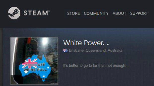 Games platform Steam has been criticised for allowing racist content, against its own rules.