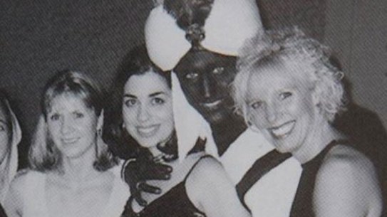 Justin Trudeau in blackface in 2001.
