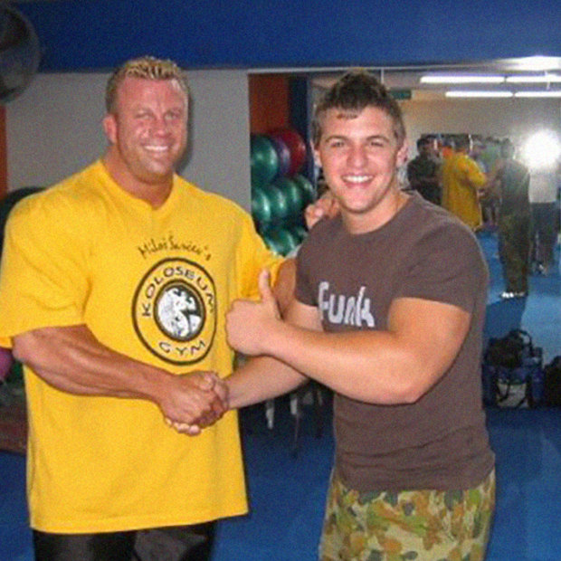 When he was 16, Blatch (right) briefly met bodybuilder Luke Wood at a weight-training talk. 