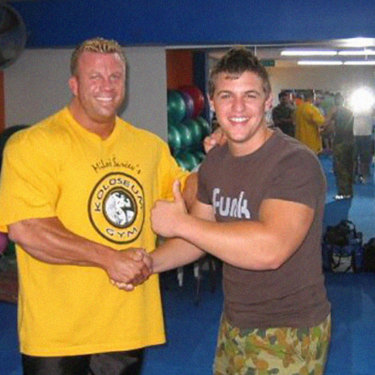 When he was 16, Blatch (right) briefly met bodybuilder Luke Wood at a weight-training talk. 