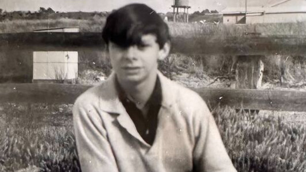 Tony Wright working as a farmhand as a 15-year-old.