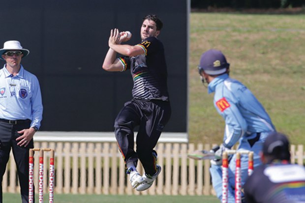 Pat Cummins in action for Penrith in first grade. 