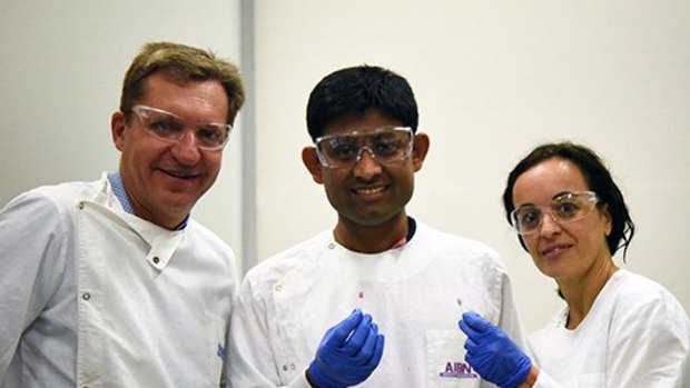 Researchers Professor Matt Trau, Dr Abu Sina and Dr Laura Carrascosa have developed a test they hope could be "the holy grail" for diagnosing cancer.