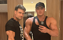 Australian content creator Androgenic (right) took to social media to pay tribute to his close friend.