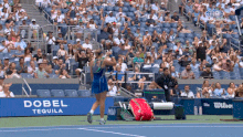 Mirra Andreeva could have been defaulted after a racquet she threw nearly hit a cameraman at the US Open.
