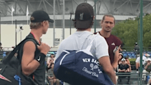 Alexander Zverev, Cruz Hewitt and Jordan Thompson in Shanghai.