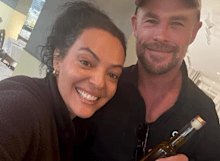 The actor took home a small takeaway snack and bottle of home-made olive oil. 