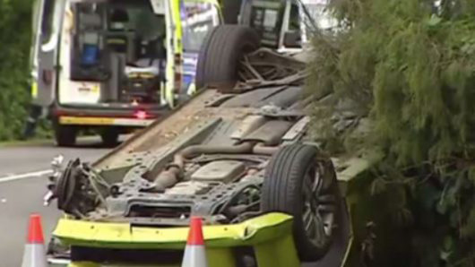 The aftermath of last year's fatal crash in Wandin.