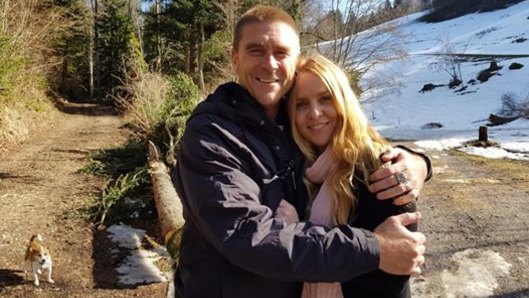 Troy and Christine Thornton's last photo together before the Victorian firefighter died at a euthanasia clinic in Switzerland.