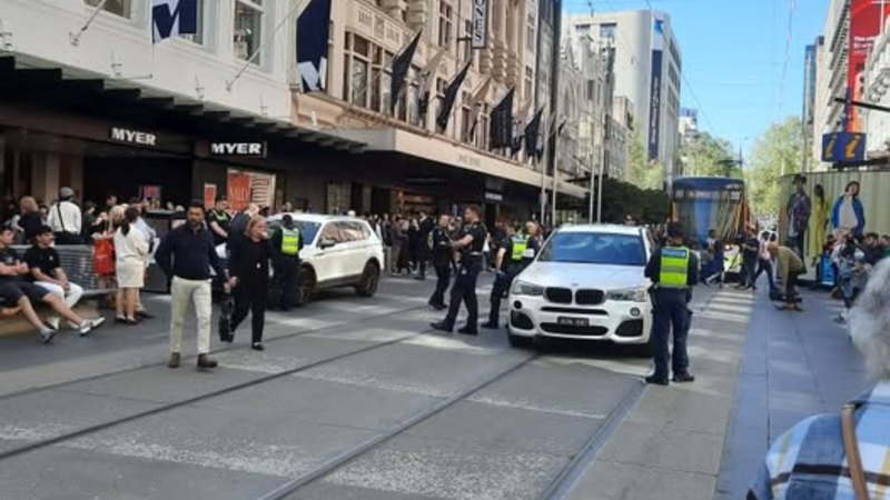 Bourke Street Mall Police Chase Ends in Multiple Arrests; Woman Tak...