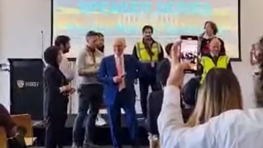 Former prime minister Malcolm Turnbull was due to speak at a student law society event at Sydney University on Thursday.