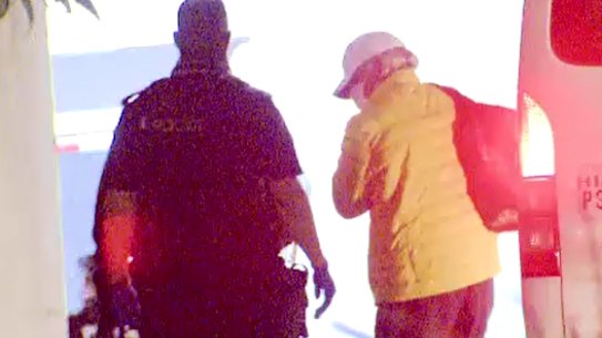 Mark Simonds outside the QT Hotel on Tuesday night.