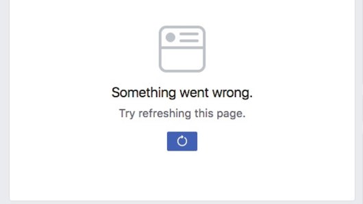 Facebook users worldwide were greeted with this image when trying to access their News Feeds on Sunday afternoon.