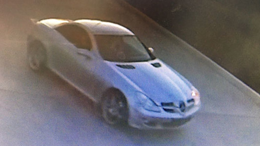 An image from CCTV footage of the Mercedes.